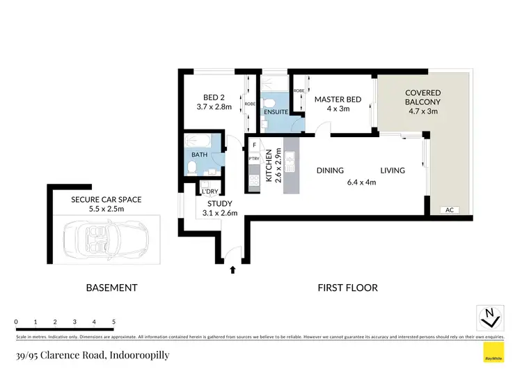 Floorplan of Homely unit listing, 39/95 Clarence Road, Indooroopilly QLD 4068