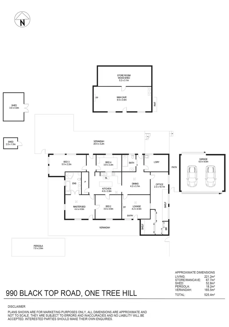 Floorplan of Homely house listing, 990 Black Top Road, One Tree Hill SA 5114