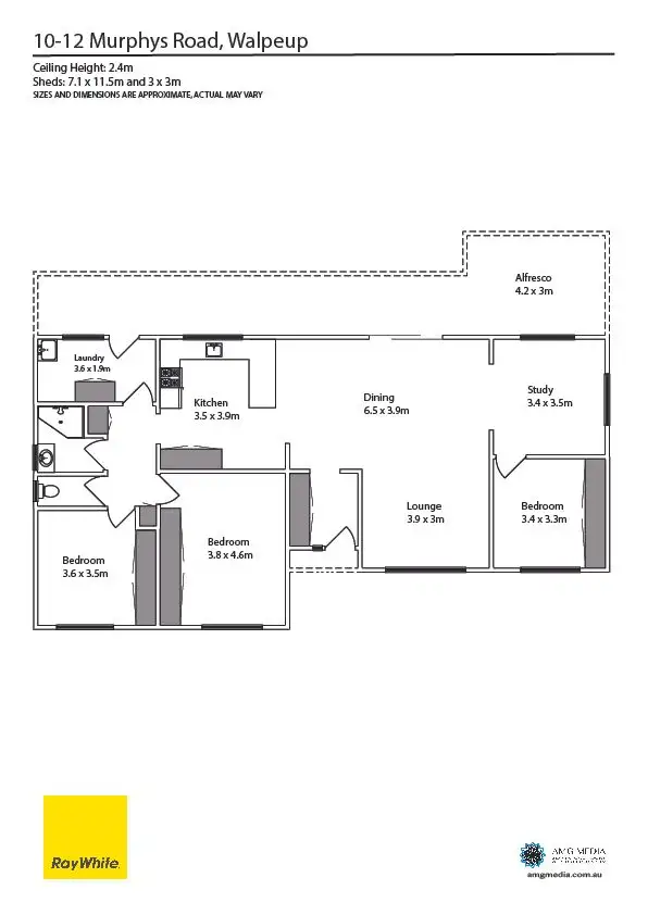 Floorplan of Homely house listing, 10-12 Murphys Road, Walpeup VIC 3507