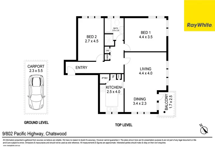 Floorplan of Homely unit listing, 9/802 Pacific Highway, Chatswood NSW 2067