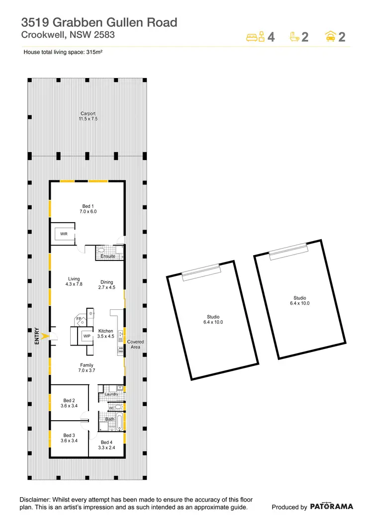 Floorplan of Homely rural property listing, 3519 Grabben Gullen Road, Crookwell NSW 2583