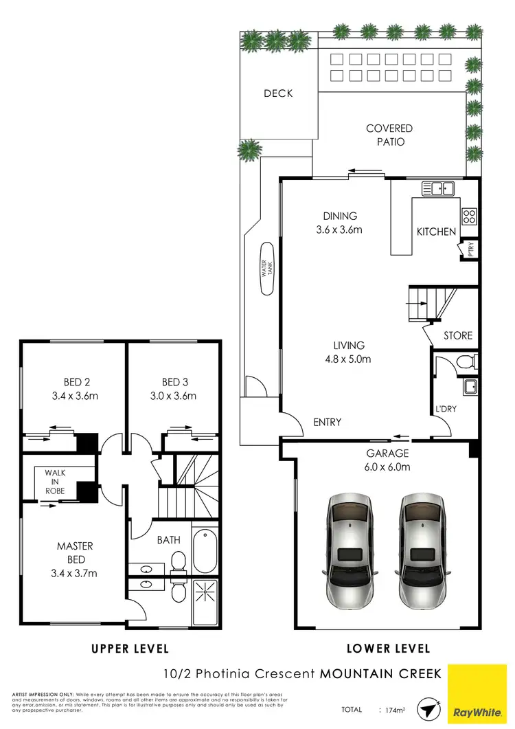 Floorplan of Homely townhouse listing, 10/2 Photinia Crescent, Mountain Creek QLD 4557