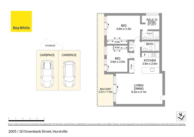 Floorplan of Homely apartment listing, 2005/1D Greenbank Street, Hurstville NSW 2220