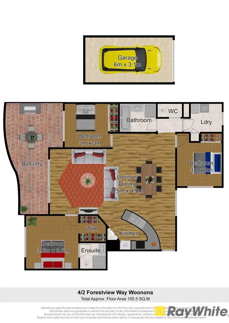 Floorplan of Homely apartment listing, 4/2 Forestview Way, Woonona NSW 2517
