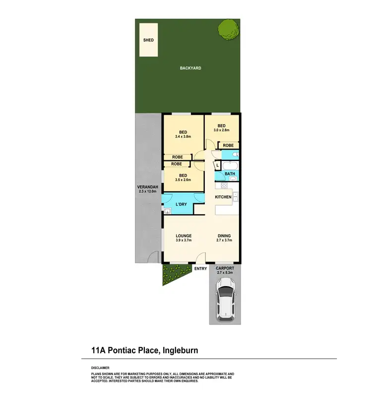 Floorplan of Homely house listing, 11/A. Pontiac Place, Ingleburn NSW 2565