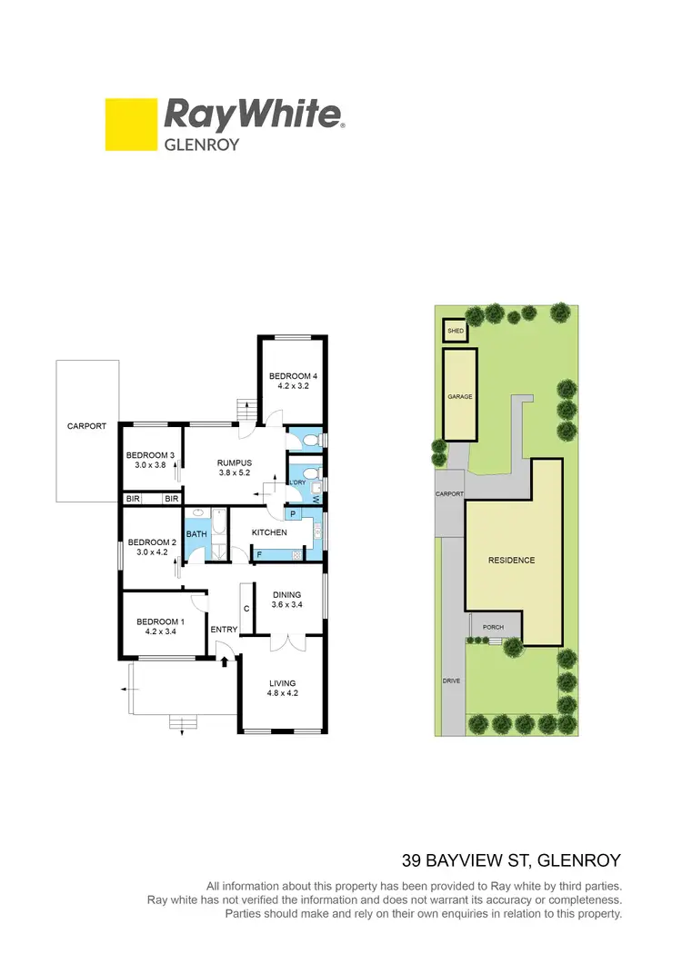Floorplan of Homely house listing, 39 Bayview Road, Glenroy VIC 3046