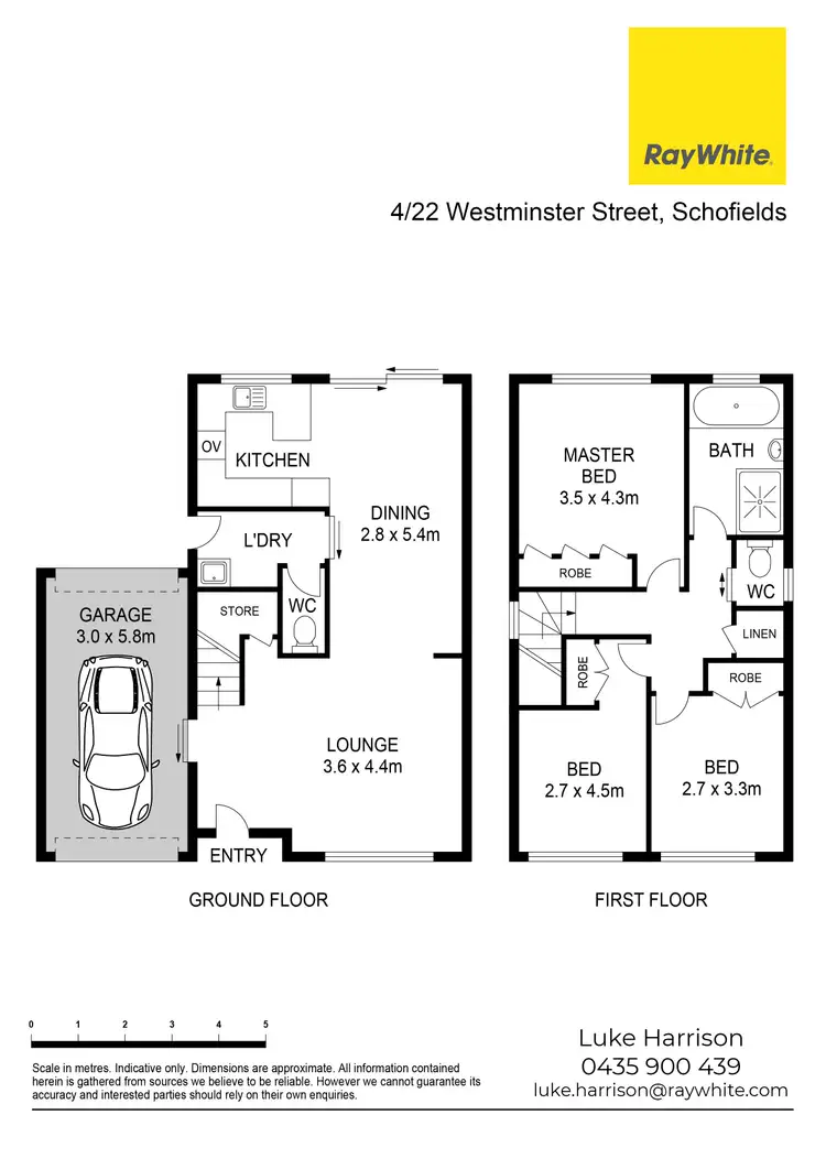 Floorplan of Homely townhouse listing, 4/22 Westminster Street, Schofields NSW 2762