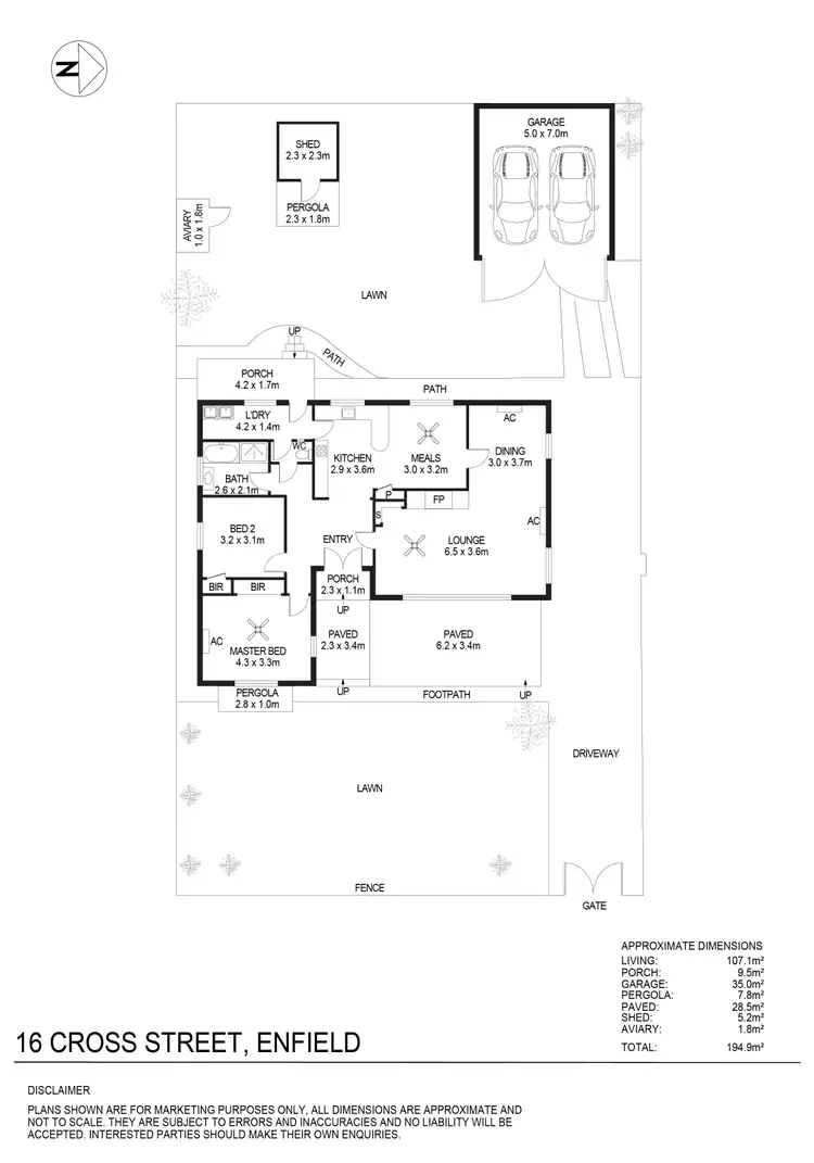 Floorplan of Homely house listing, 16 Cross Street, Enfield SA 5085