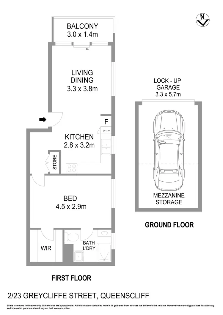 Floorplan of Homely apartment listing, 2/23 Greycliffe Street, Queenscliff NSW 2096