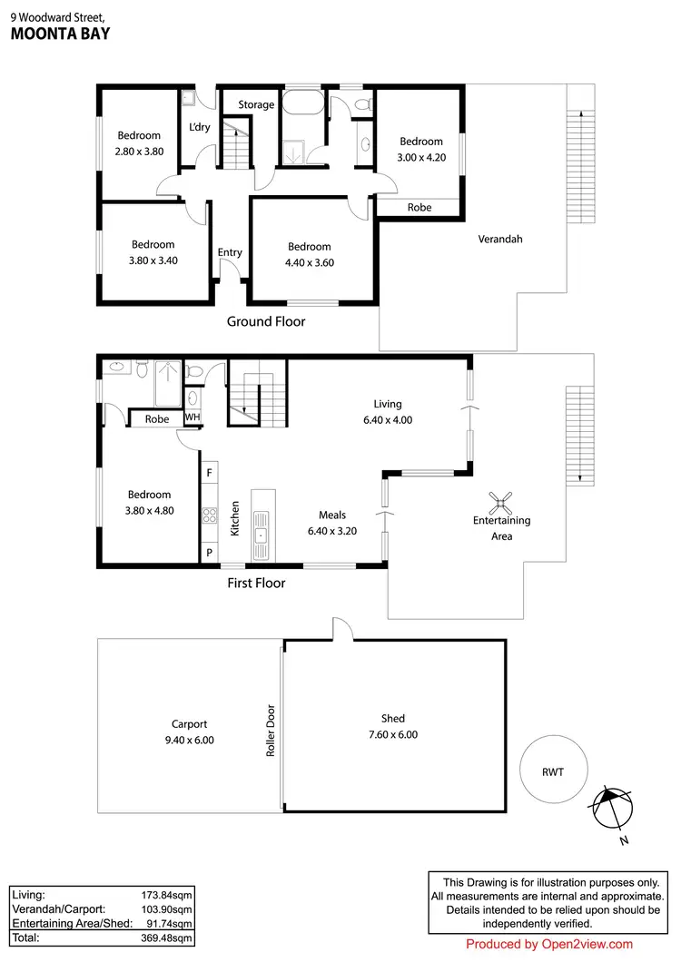 Floorplan of Homely house listing, 9 Woodward Street, Moonta Bay SA 5558