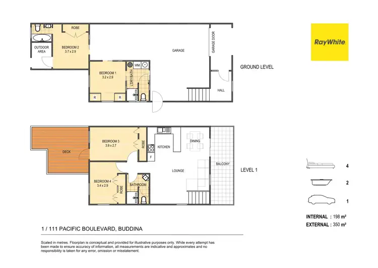Floorplan of Homely house listing, 1 & 2/111 Pacific Boulevard, Buddina QLD 4575