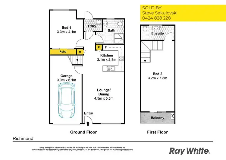 Floorplan of Homely townhouse listing, 2/182 March Street, Richmond NSW 2753
