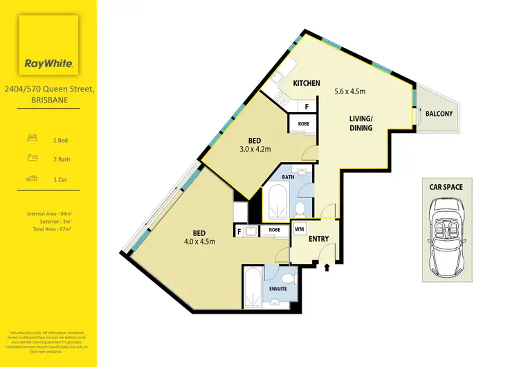 Floorplan of Homely unit listing, 96/570 Queen Street, Brisbane City QLD 4000