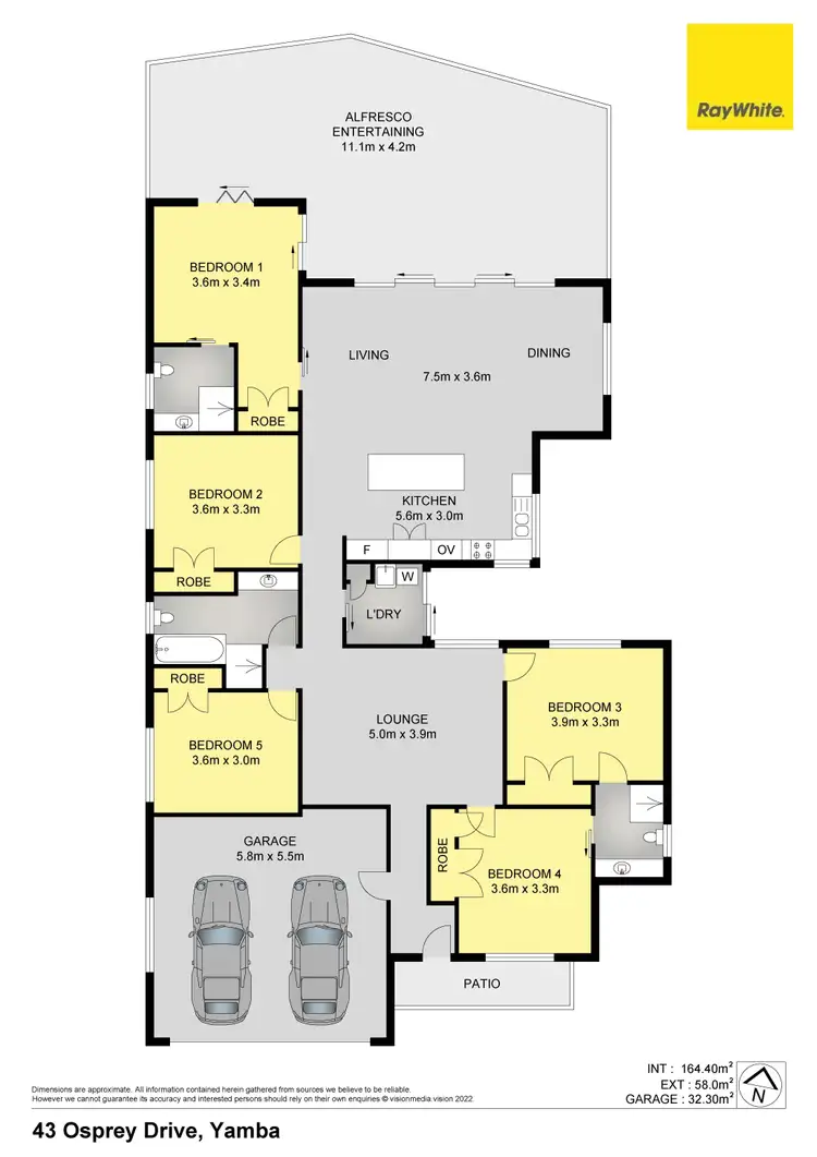 Floorplan of Homely house listing, 43 Osprey Drive, Yamba NSW 2464