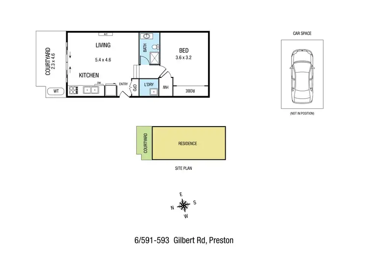 Floorplan of Homely apartment listing, 6/591-593 Gilbert Road, Preston VIC 3072