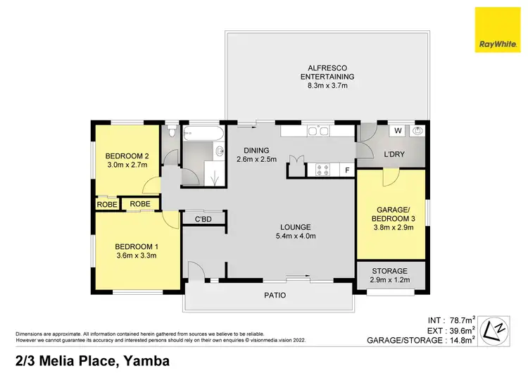 Floorplan of Homely unit listing, 2/3 Melia Place, Yamba NSW 2464