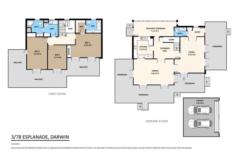 Floorplan of Homely house listing, 3/78 Esplanade, Darwin City NT 800