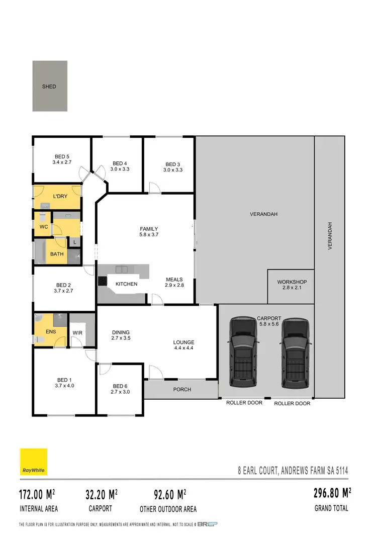 Floorplan of Homely house listing, 8 Earl Court, Andrews Farm SA 5114