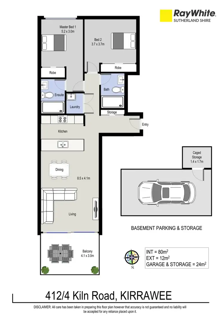 Floorplan of Homely apartment listing, 412/4 Kiln Road, Kirrawee NSW 2232