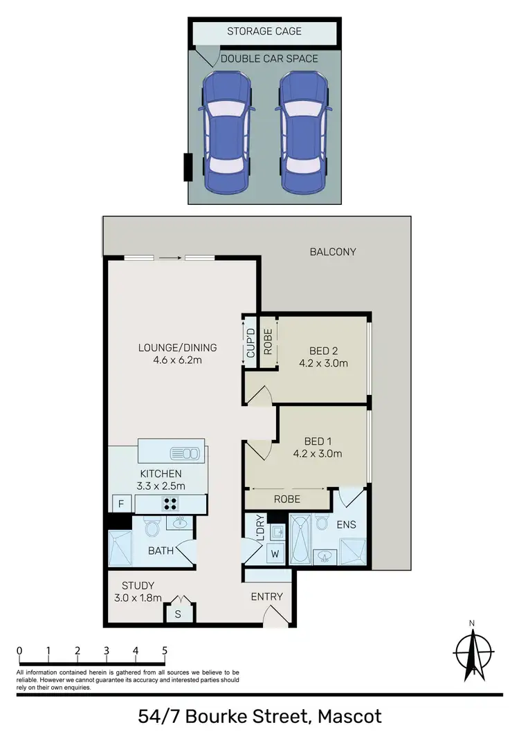 Floorplan of Homely apartment listing, 54/7 Bourke Street, Mascot NSW 2020