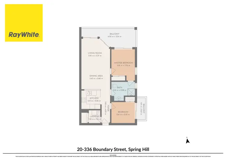 Floorplan of Homely apartment listing, 20/336 Boundary Street, Spring Hill QLD 4000