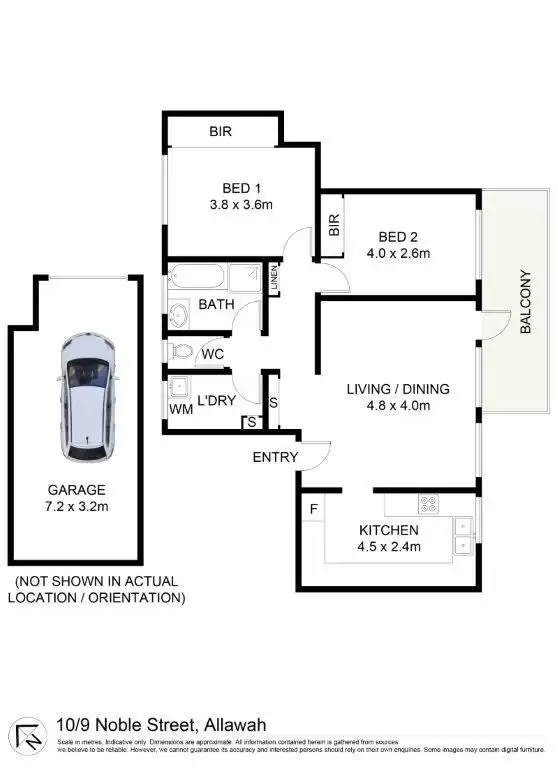 Floorplan of Homely unit listing, 10/9 Noble Street, Allawah NSW 2218