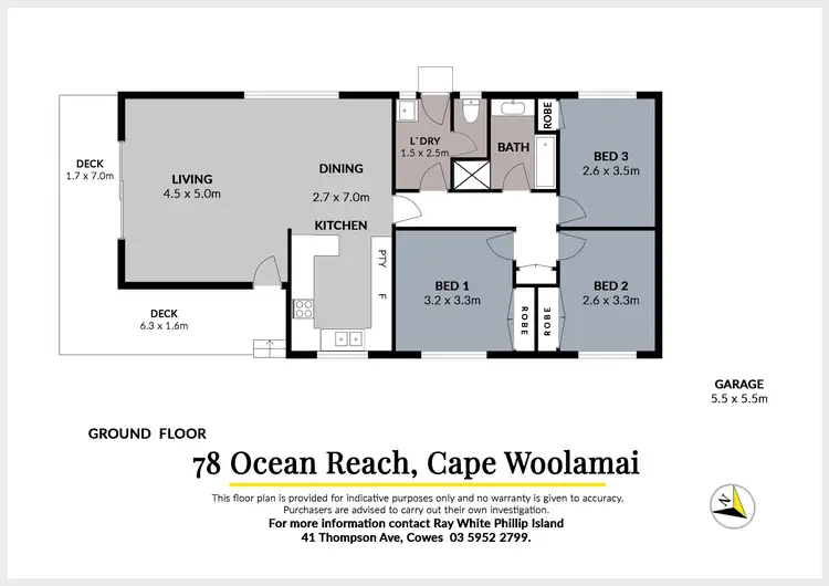 Floorplan of Homely house listing, 78 Ocean Reach, Cape Woolamai VIC 3925