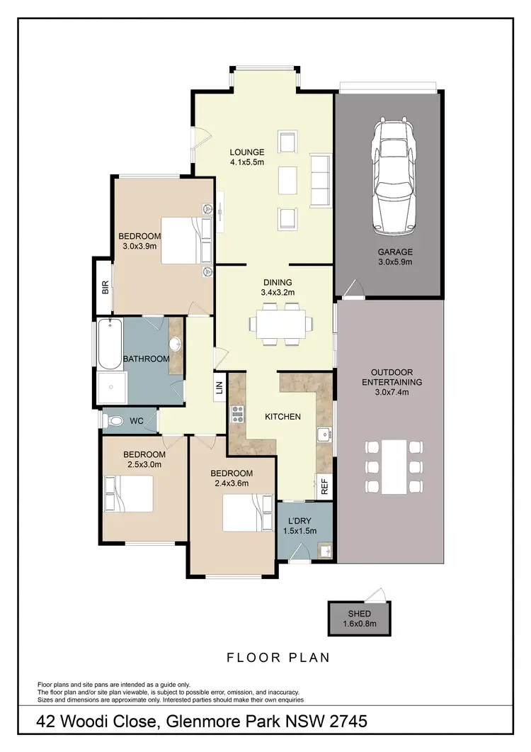 Floorplan of Homely house listing, 42 Woodi Close, Glenmore Park NSW 2745