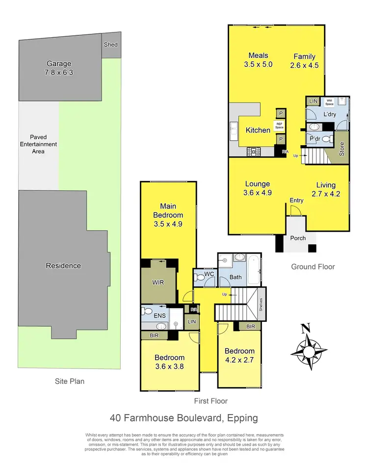 Floorplan of Homely townhouse listing, 40 Farmhouse Boulevard, Epping VIC 3076