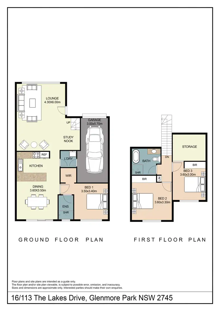 Floorplan of Homely townhouse listing, 16/113 The Lakes Drive, Glenmore Park NSW 2745