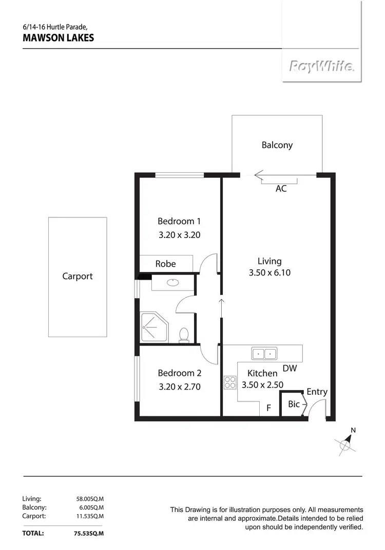 Floorplan of Homely house listing, 6/14-16 Hurtle Parade, Mawson Lakes SA 5095