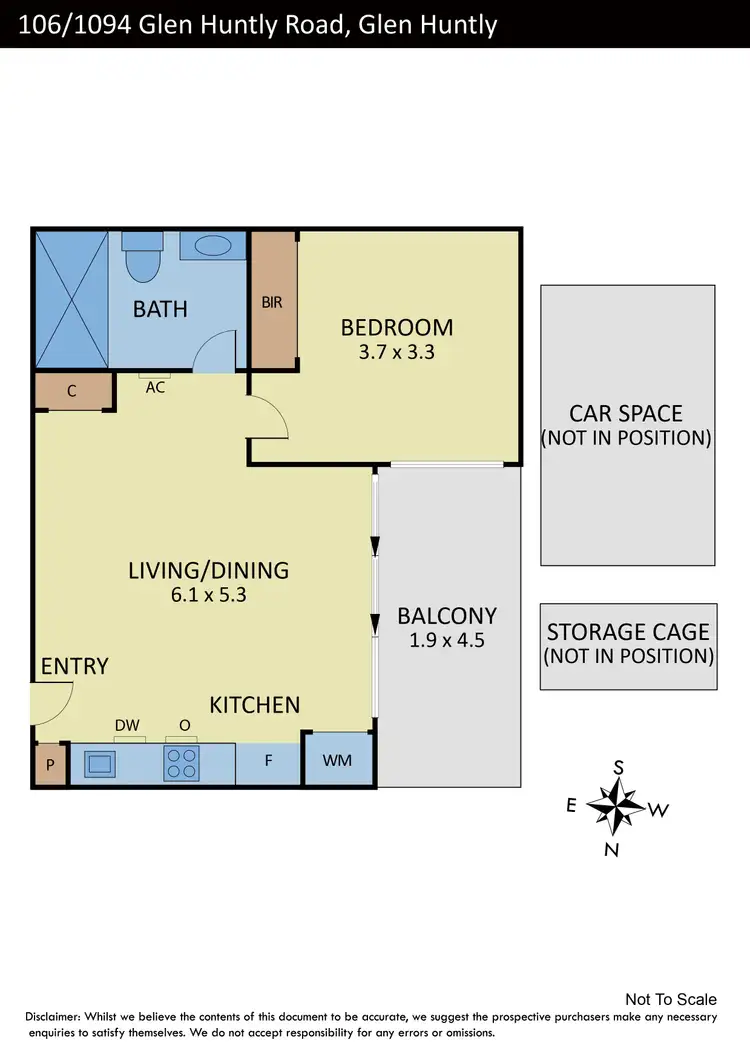 Floorplan of Homely apartment listing, 106/1094 Glen Huntly Road, Glen Huntly VIC 3163