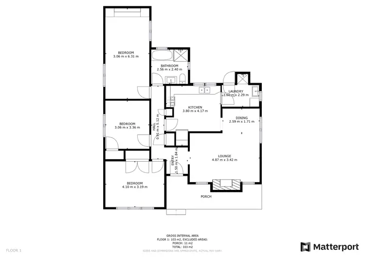 Floorplan of Homely house listing, 104 Thurla Street, Swan Hill VIC 3585