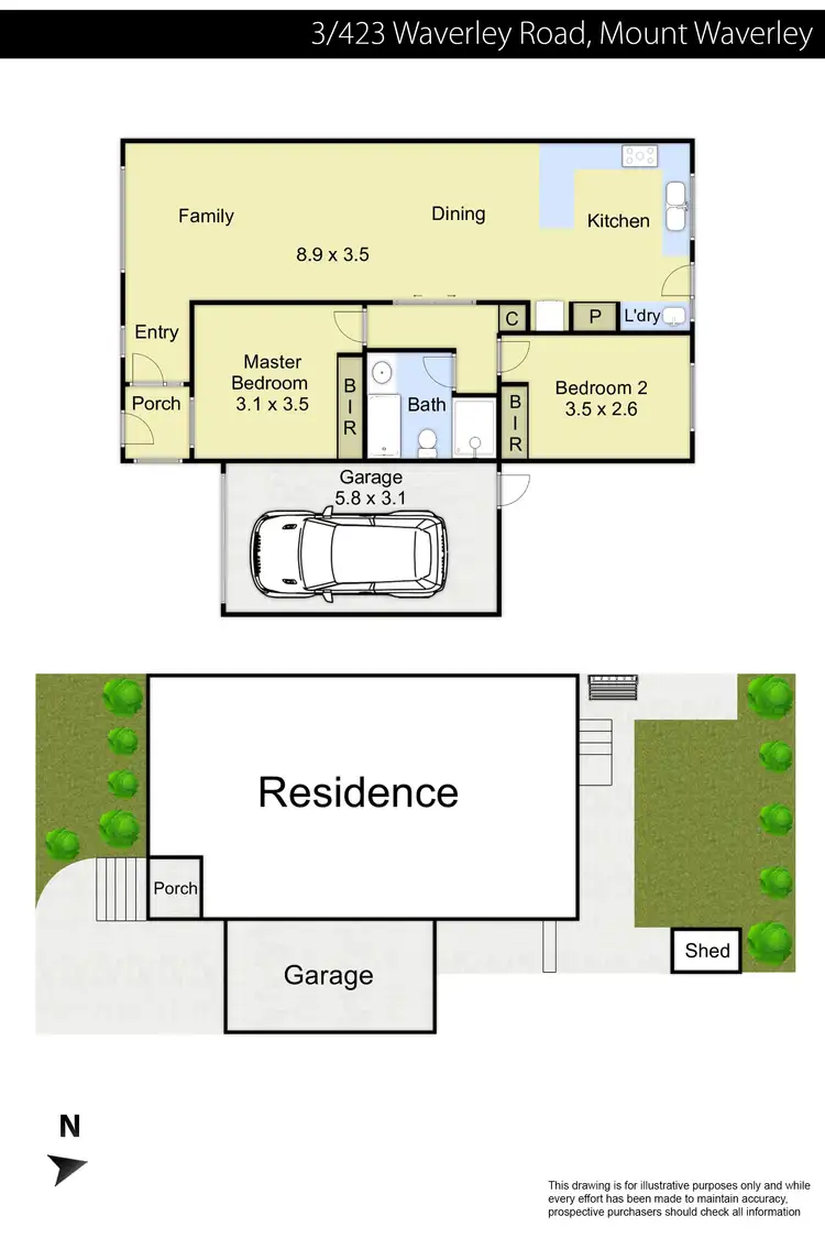 Floorplan of Homely unit listing, 3/423-425 Waverley Road, Mount Waverley VIC 3149
