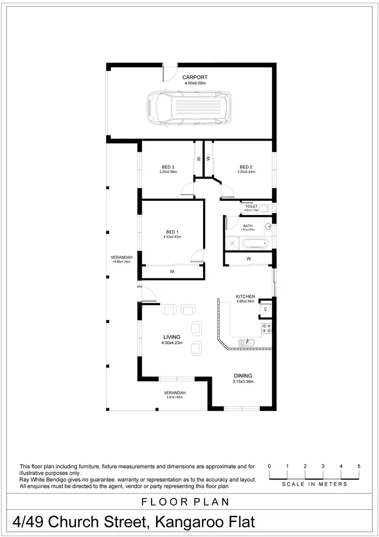 Floorplan of Homely house listing, 4/49 Church Street, Kangaroo Flat VIC 3555