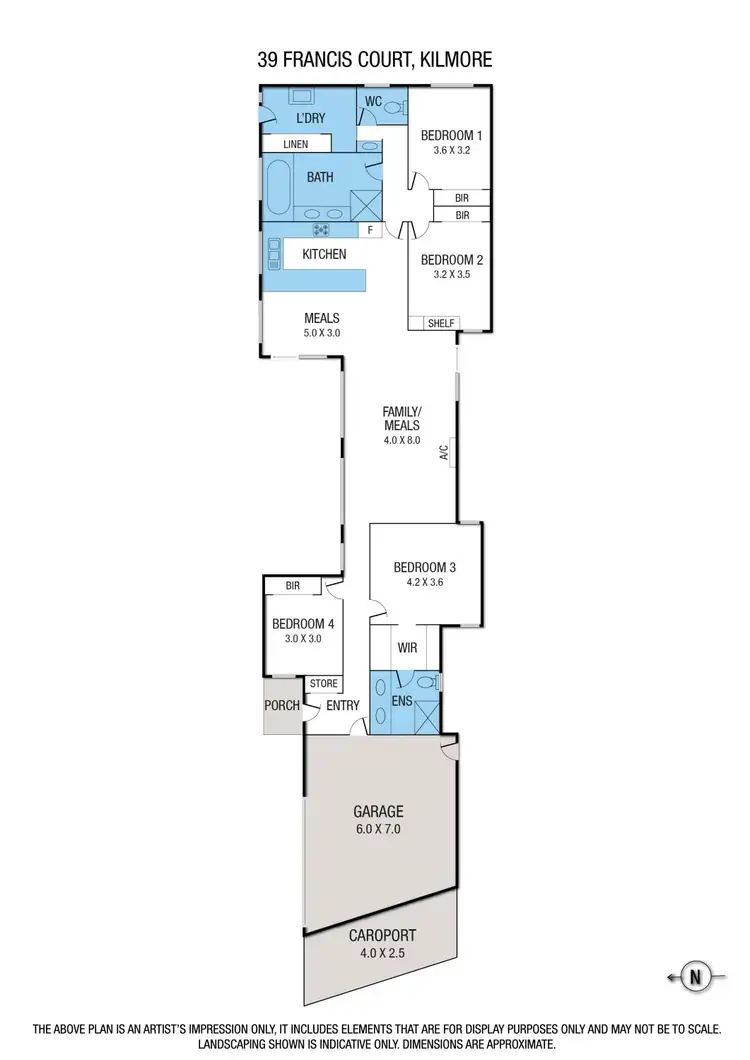 Floorplan of Homely house listing, 39 Francis Court, Kilmore VIC 3764