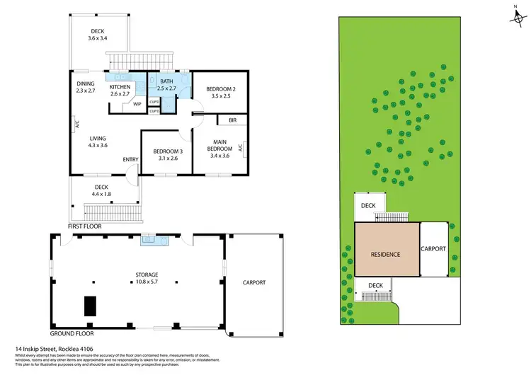 Floorplan of Homely house listing, 14 Inskip Street, Rocklea QLD 4106