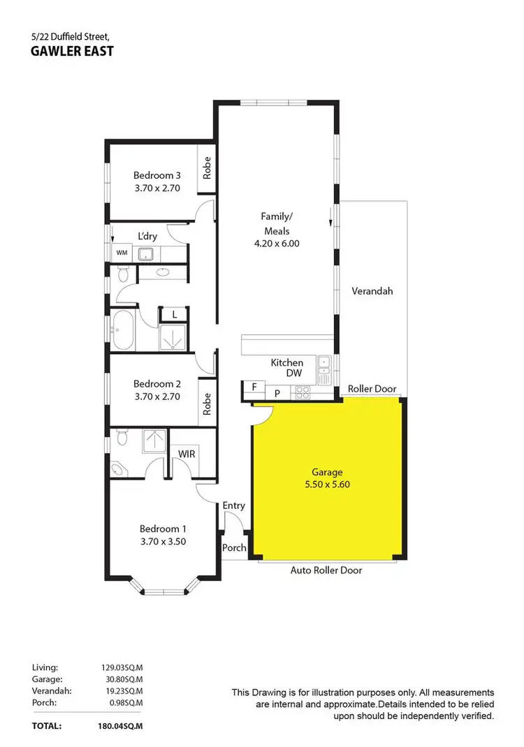 Floorplan of Homely house listing, 5/22a Duffield Street, Gawler East SA 5118