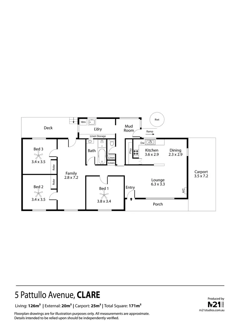 Floorplan of Homely house listing, 5 Pattullo Avenue, Clare SA 5453