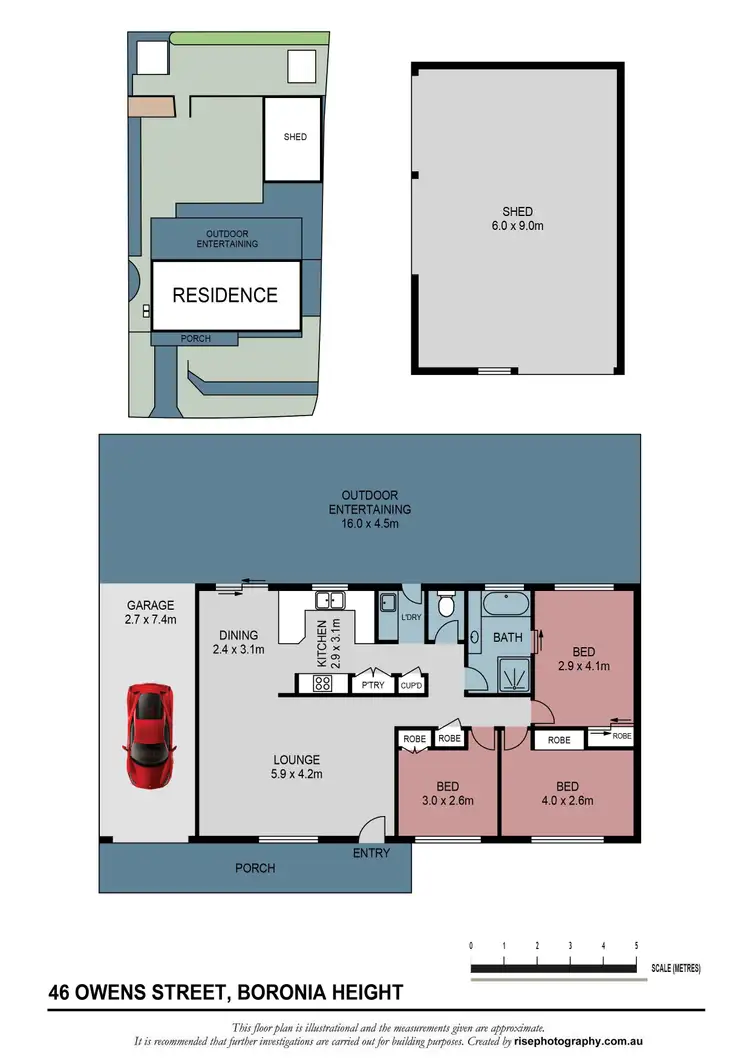Floorplan of Homely house listing, 46 Owens Street, Boronia Heights QLD 4124