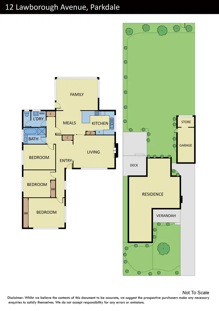 Floorplan of Homely house listing, 12 Lawborough Avenue, Parkdale VIC 3195