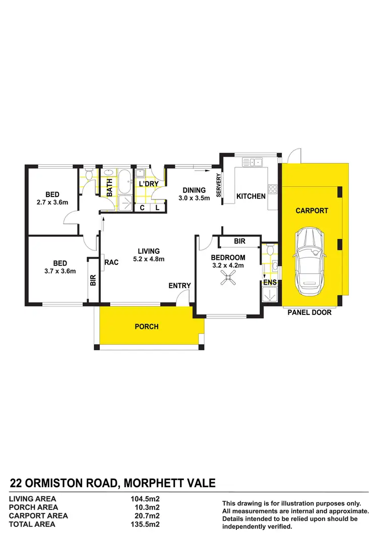 Floorplan of Homely house listing, 22 Ormiston Road, Morphett Vale SA 5162