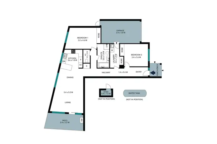 Floorplan of Homely unit listing, 2/90 Rebecca Street, Doveton VIC 3177