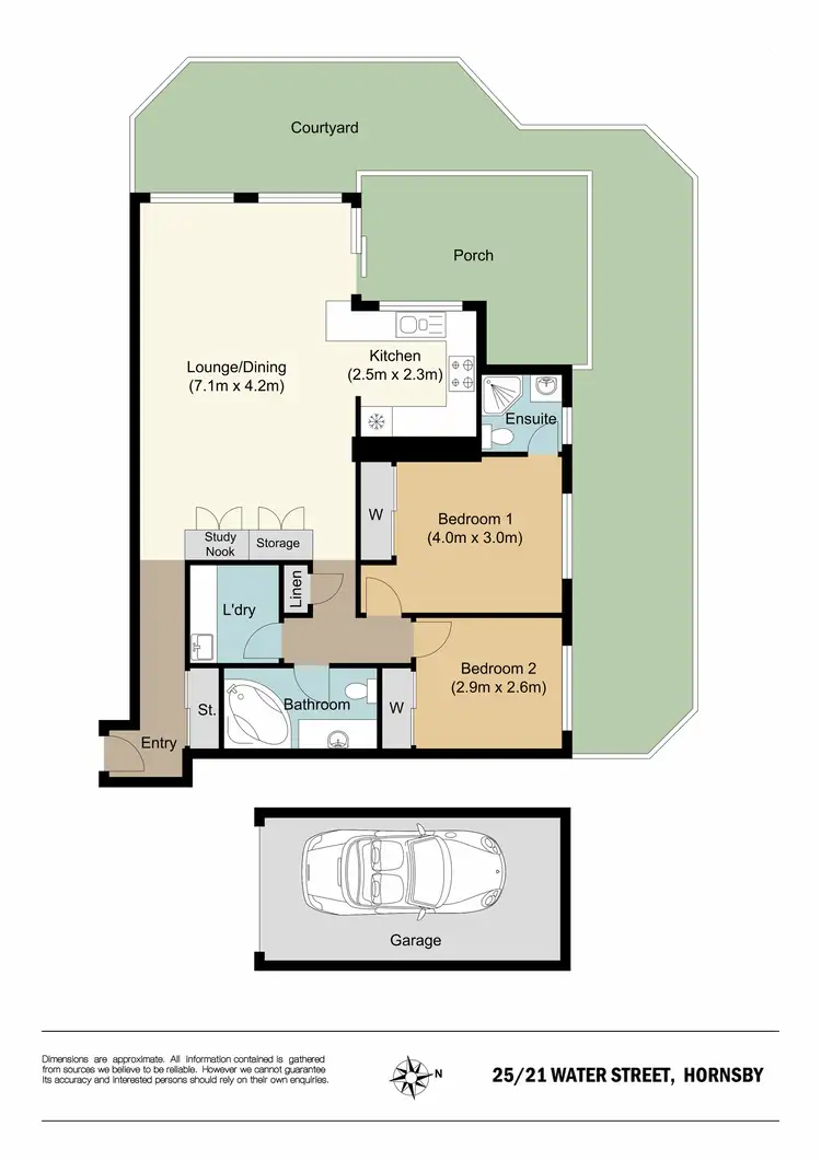 Floorplan of Homely unit listing, 25/21 Water Street, Hornsby NSW 2077