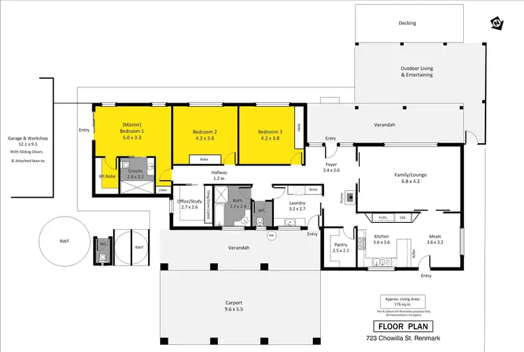 Floorplan of Homely house listing, 723 Chowilla Street, Renmark SA 5341