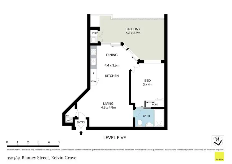 Floorplan of Homely apartment listing, 3505/41 Blamey Street, Kelvin Grove QLD 4059
