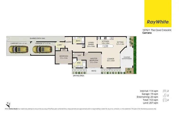Floorplan of Homely unit listing, 1076/1 The Cove Crescent, Carrara QLD 4211