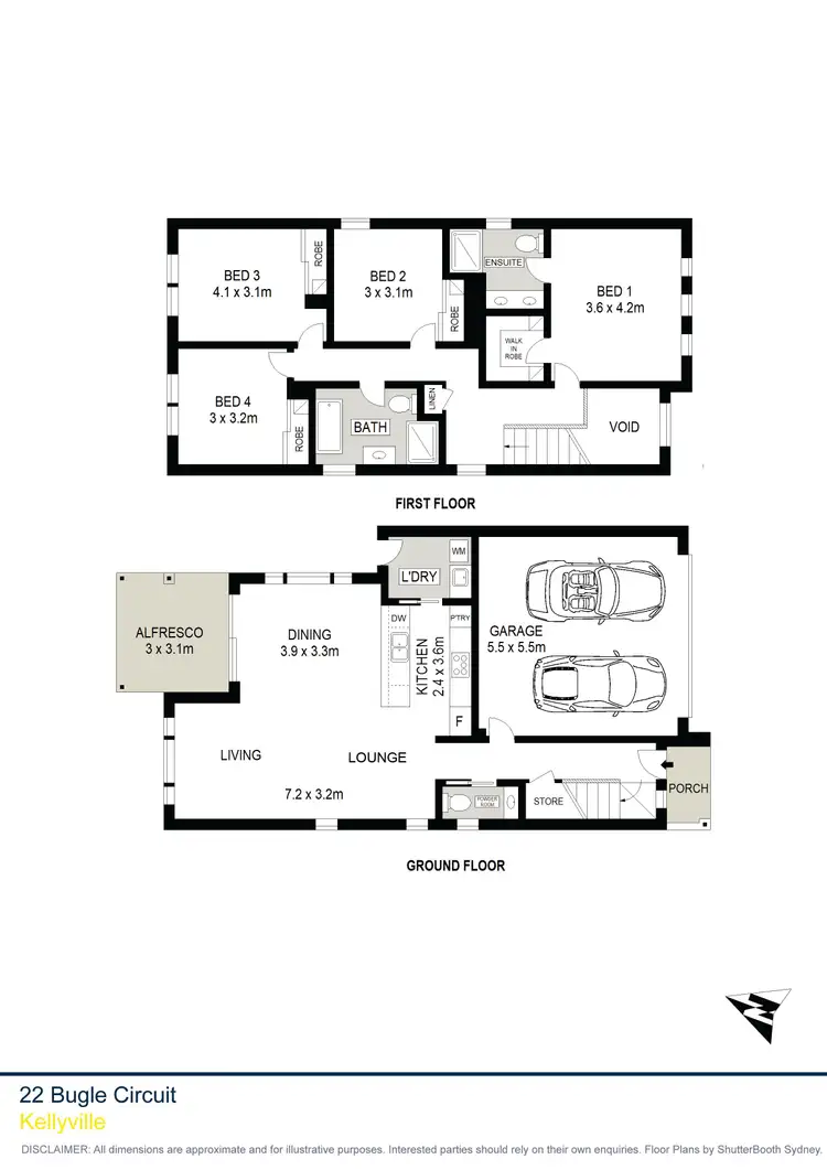 Floorplan of Homely house listing, 22 Bugle Circuit, Kellyville NSW 2155