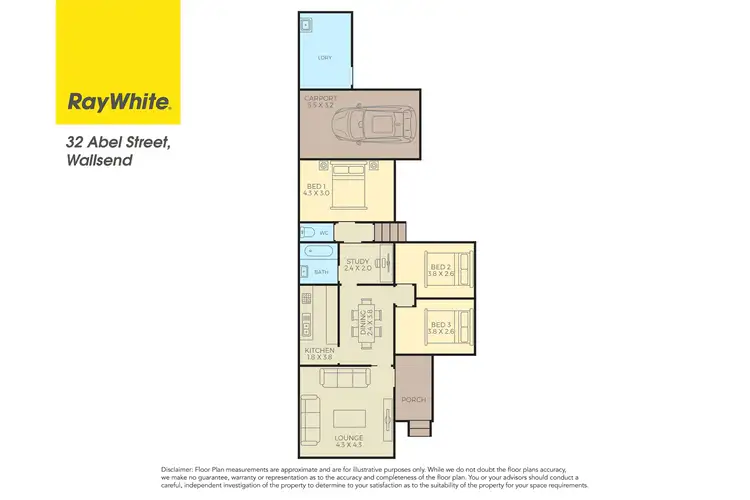 Floorplan of Homely house listing, 32 Abel Street, Wallsend NSW 2287