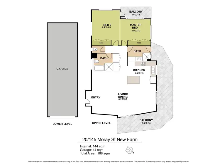 Floorplan of Homely apartment listing, 20/145 Moray Street, New Farm QLD 4005